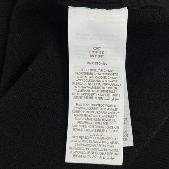 Boden Button Front Ruffle Merino Wool Jumper in Black Size US 6 - Picture 5 of 7